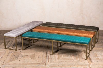 rocco leather dining bench
